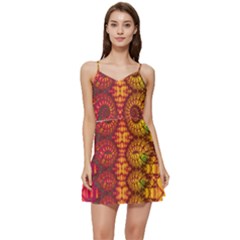 Abstract Art Pattern Fractal Design Short Frill Dress by Ravend