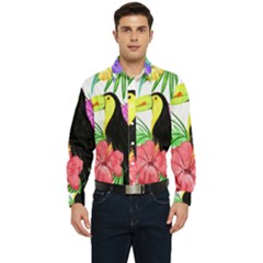 Sheets Tropical Nature Green Plant Men s Long Sleeve  Shirt by Ravend