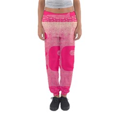 Pink Background Grunge Texture Women s Jogger Sweatpants by Ravend