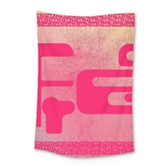 Pink Background Grunge Texture Small Tapestry by Ravend