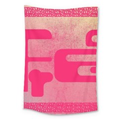 Pink Background Grunge Texture Large Tapestry