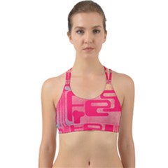 Pink Background Grunge Texture Back Web Sports Bra by Ravend