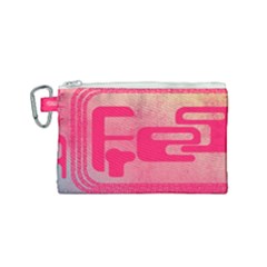 Pink Background Grunge Texture Canvas Cosmetic Bag (small) by Ravend