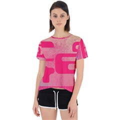 Pink Background Grunge Texture Open Back Sport Tee by Ravend