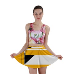 Design Pattern Yellow Background Art Mini Skirt