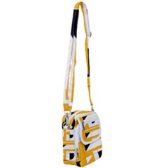 Design Pattern Yellow Background Art Shoulder Strap Belt Bag