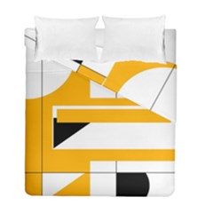 Design Pattern Yellow Background Art Duvet Cover Double Side (full/ Double Size)