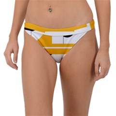 Design Pattern Yellow Background Art Band Bikini Bottoms