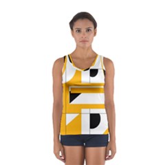 Design Pattern Yellow Background Art Sport Tank Top 