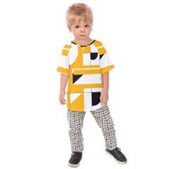 Design Pattern Yellow Background Art Kids  Raglan Tee