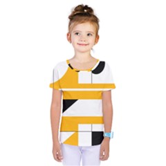 Design Pattern Yellow Background Art Kids  One Piece Tee