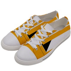 Design Pattern Yellow Background Art Men s Low Top Canvas Sneakers