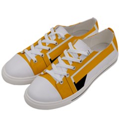 Design Pattern Yellow Background Art Women s Low Top Canvas Sneakers