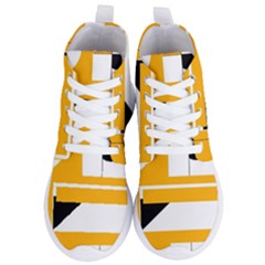 Design Pattern Yellow Background Art Women s Lightweight High Top Sneakers