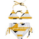 Design Pattern Yellow Background Art Kids  Classic Bikini Set View1