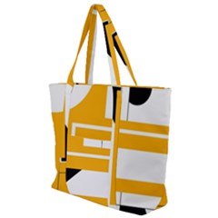 Design Pattern Yellow Background Art Zip Up Canvas Bag