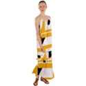 Design Pattern Yellow Background Art Cami Maxi Ruffle Chiffon Dress View1