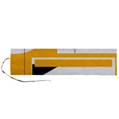 Design Pattern Yellow Background Art Roll Up Canvas Pencil Holder (l)