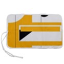 Design Pattern Yellow Background Art Pen Storage Case (S) View1