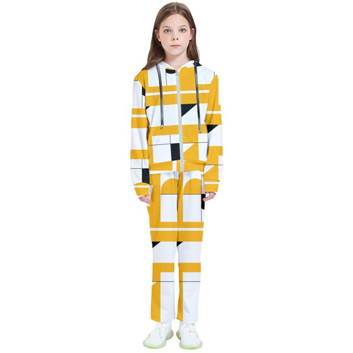 Design Pattern Yellow Background Art Kids  Tracksuit