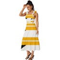 Design Pattern Yellow Background Art Tie-Strap Tiered Midi Chiffon Dress View2