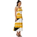 Design Pattern Yellow Background Art Tie-Strap Tiered Midi Chiffon Dress View3