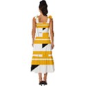 Design Pattern Yellow Background Art Tie-Strap Tiered Midi Chiffon Dress View4