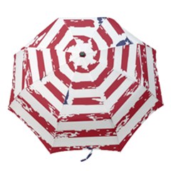 America Unite Stated Red Background Us Flags Folding Umbrellas