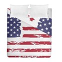 America Unite Stated Red Background Us Flags Duvet Cover Double Side (Full/ Double Size) View1