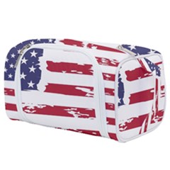 America Unite Stated Red Background Us Flags Toiletries Pouch