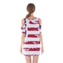 America Unite Stated Red Background Us Flags Shoulder Cutout One Piece Dress View2