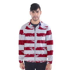 America Unite Stated Red Background Us Flags Men s Windbreaker by Jancukart