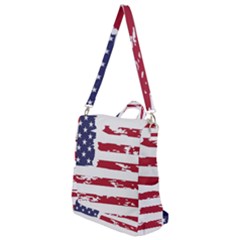 America Unite Stated Red Background Us Flags Crossbody Backpack by Jancukart