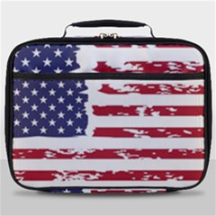 America Unite Stated Red Background Us Flags Full Print Lunch Bag