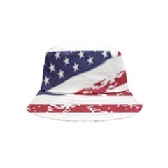 America Unite Stated Red Background Us Flags Bucket Hat (kids)