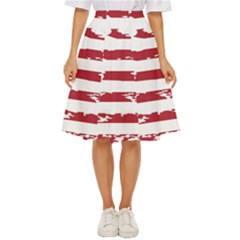 America Unite Stated Red Background Us Flags Classic Short Skirt by Jancukart