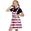 America Unite Stated Red Background Us Flags Kids  Apron Dress View2