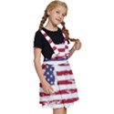 America Unite Stated Red Background Us Flags Kids  Apron Dress View3