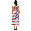 America Unite Stated Red Background Us Flags Sleeveless Round Neck Midi Dress View4