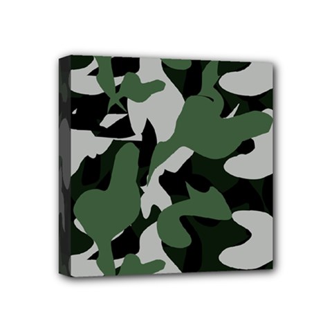 Camouflage Camo Army Soldier Pattern Military Mini Canvas 4  X 4  (stretched)