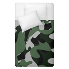 Camouflage Camo Army Soldier Pattern Military Duvet Cover Double Side (single Size) by Jancukart