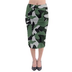 Camouflage Camo Army Soldier Pattern Military Midi Pencil Skirt