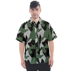 Camouflage Camo Army Soldier Pattern Military Men s Short Sleeve Shirt