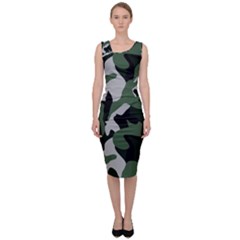 Camouflage Camo Army Soldier Pattern Military Sleeveless Pencil Dress by Jancukart