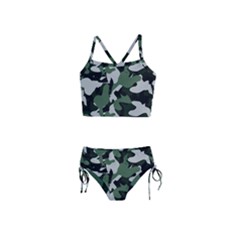 Camouflage Camo Army Soldier Pattern Military Girls  Tankini Swimsuit