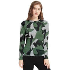 Camouflage Camo Army Soldier Pattern Military Women s Long Sleeve Rash Guard by Jancukart