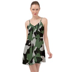 Camouflage Camo Army Soldier Pattern Military Summer Time Chiffon Dress