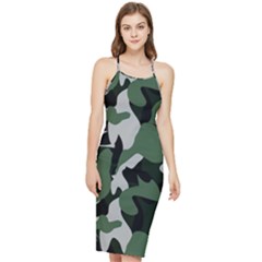 Camouflage Camo Army Soldier Pattern Military Bodycon Cross Back Summer Dress by Jancukart