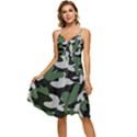 Camouflage Camo Army Soldier Pattern Military Sleeveless Tie Front Chiffon Dress View1