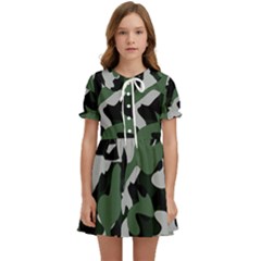 Camouflage Camo Army Soldier Pattern Military Kids  Sweet Collar Dress